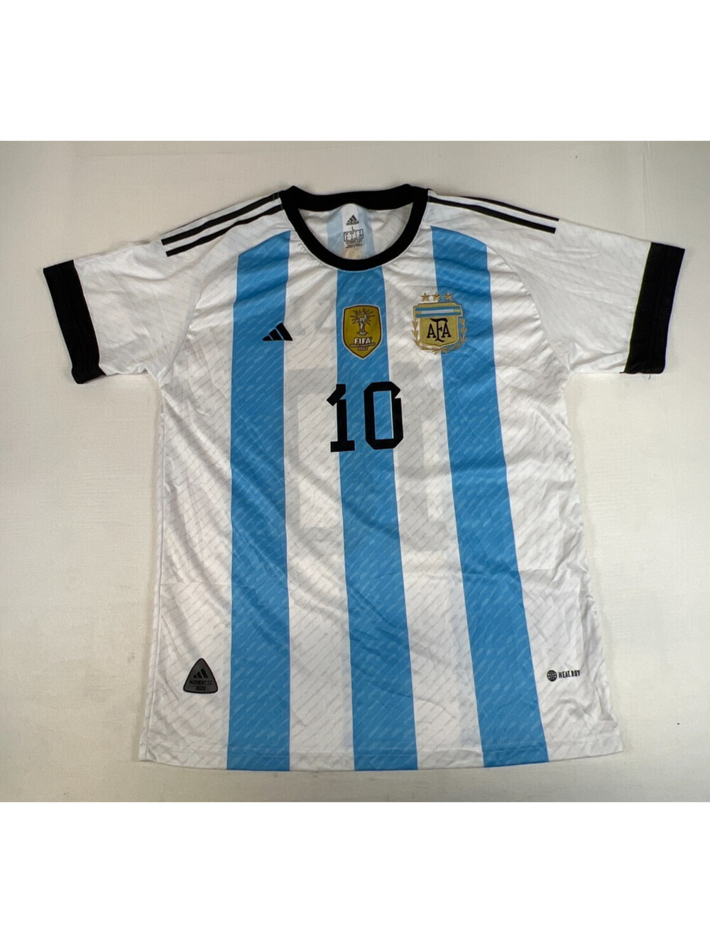 Adidas Argentina Messi 2022 World Champions Home Soccer Jersey Men Size L